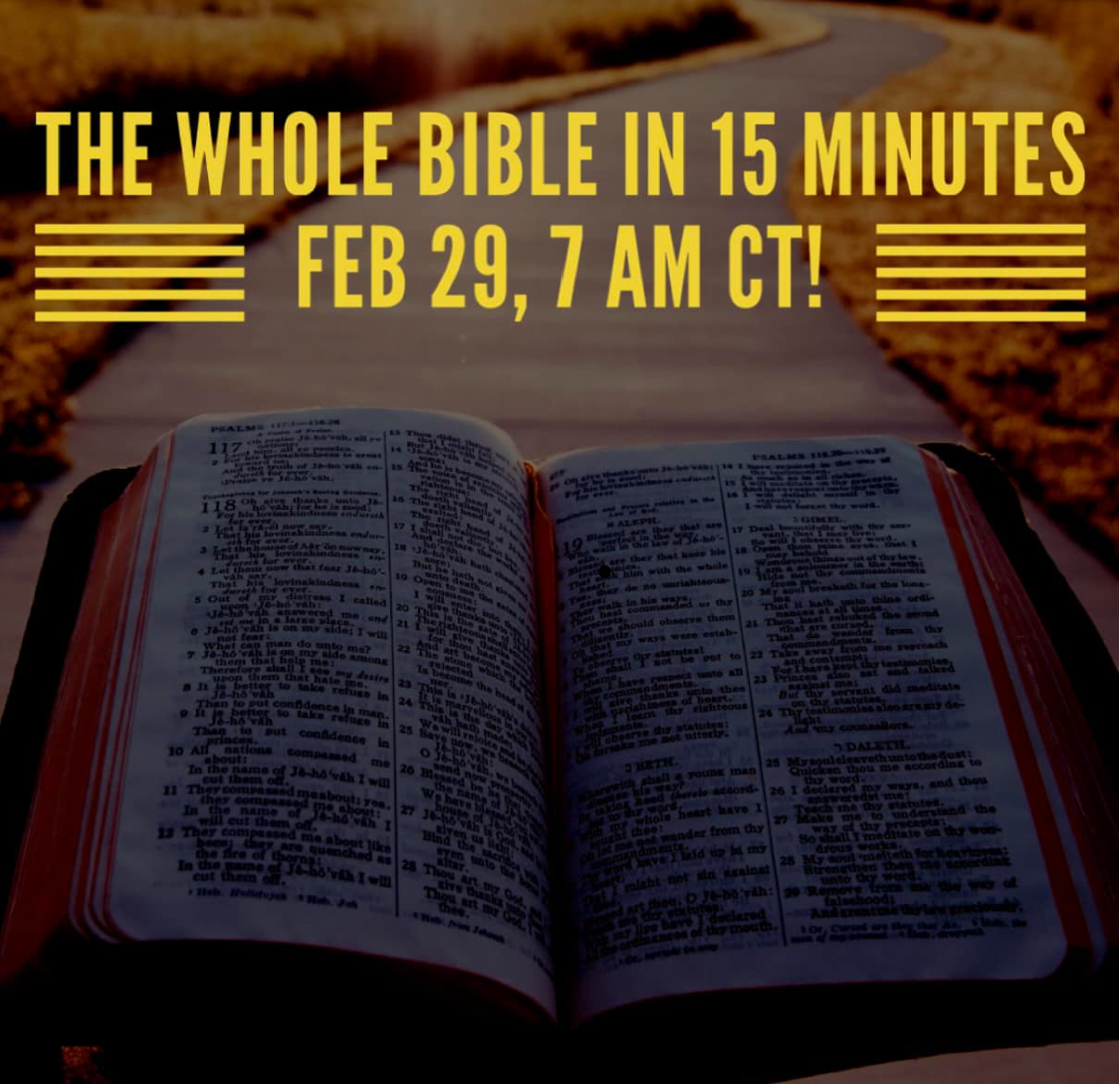 Watch “The Whole Bible in 15 Minutes” on Leap Day!